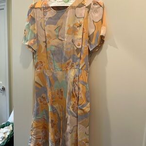 Zara Multicolor Abstract Midi Dress